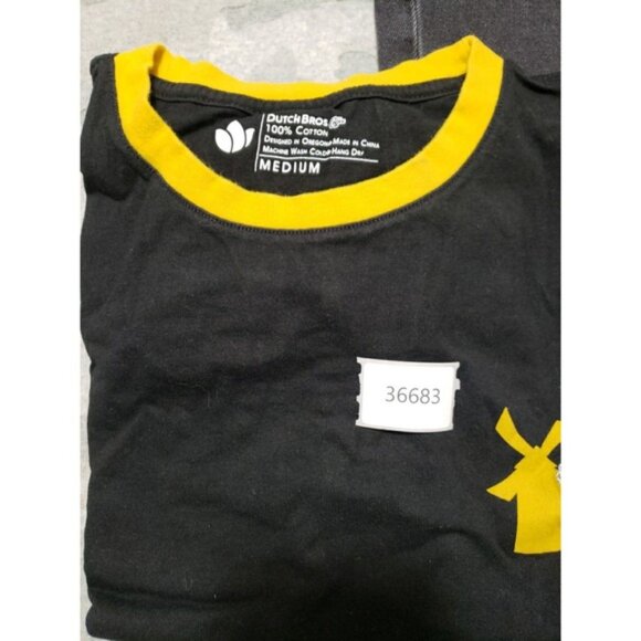 Dutch Bros Top Womens Medium Black Short Sleeve Tee Logo Coffee - Picture 10 of 10